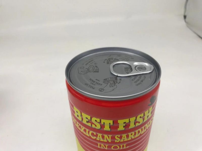 588# Round Fish Empty Food Tin Can