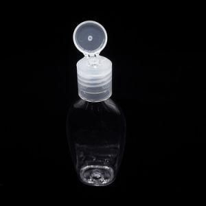 55ml Pet Plastic Clear Transparent Antibacterial Hand Sanitizing Gel Bottle with Flip Cap