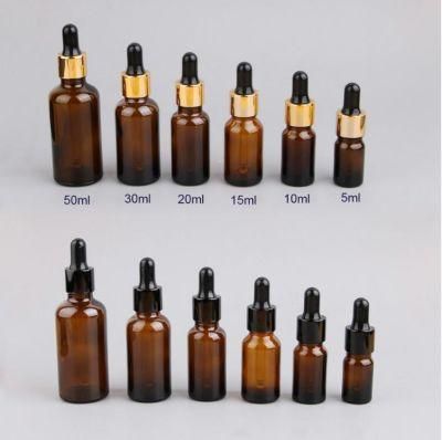 Frosted Black Essential Oil Dropper Cosmetic Packaging Bottles with Different Kind of Lids for Fragrance Oil Medical Beauty Products Use