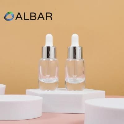 Press Pump Flat Bottom 20ml Hand Care Serum Oil Lotion Cosmetics Glass Bottles