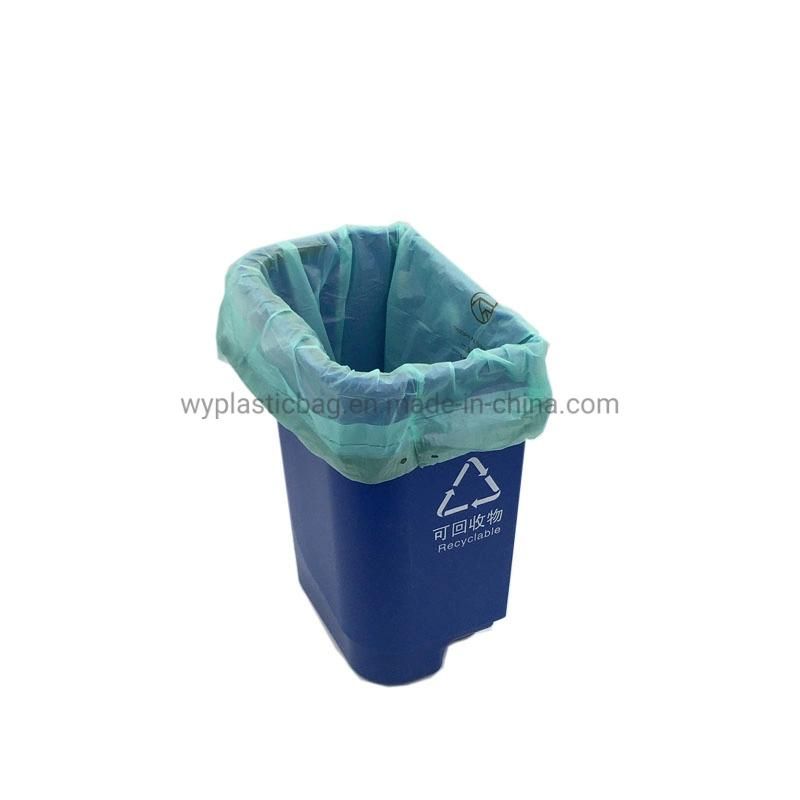 Custom Size Drawstring Biodegradable Plastic Roll Garbage Bags, Biodegradable Package Corn Starch Garbage Bags Plastic Trash Bag