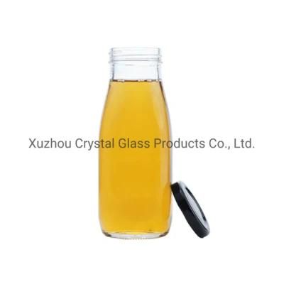 300ml Glass Milk Bottles Juice Beverage Fruit Milk Glass Bottles with Screw Cap