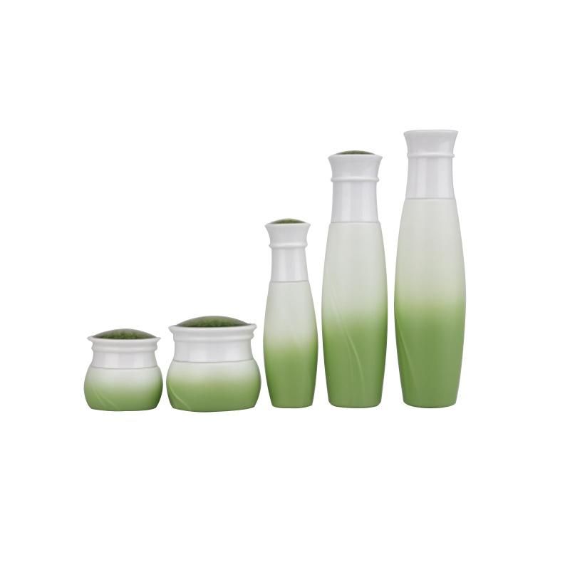 30g 50g Empty Gradient Glass Cream Jar 40ml 100ml 120ml Round Glass Pump Bottle for Serum