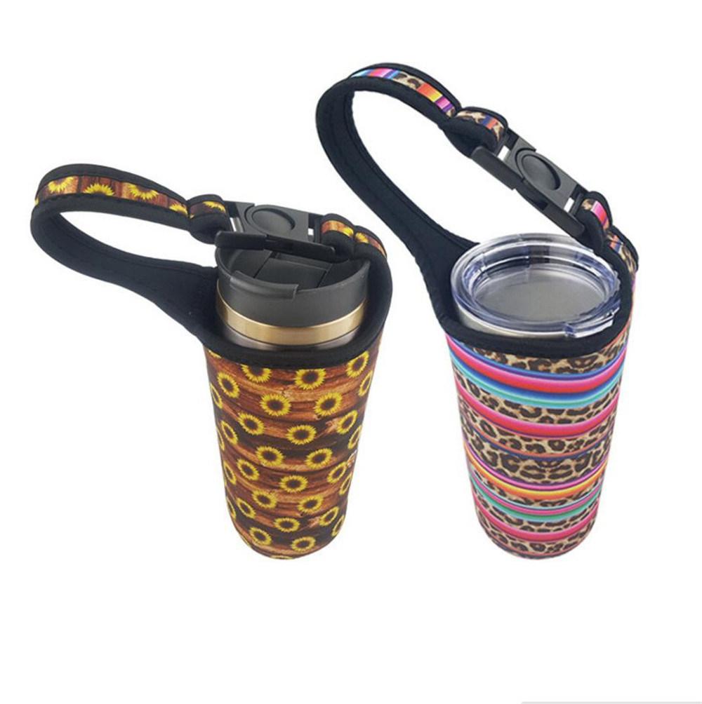 X-028yneoprene Cup Sleeve Cover with Shoulder Strap Handle
