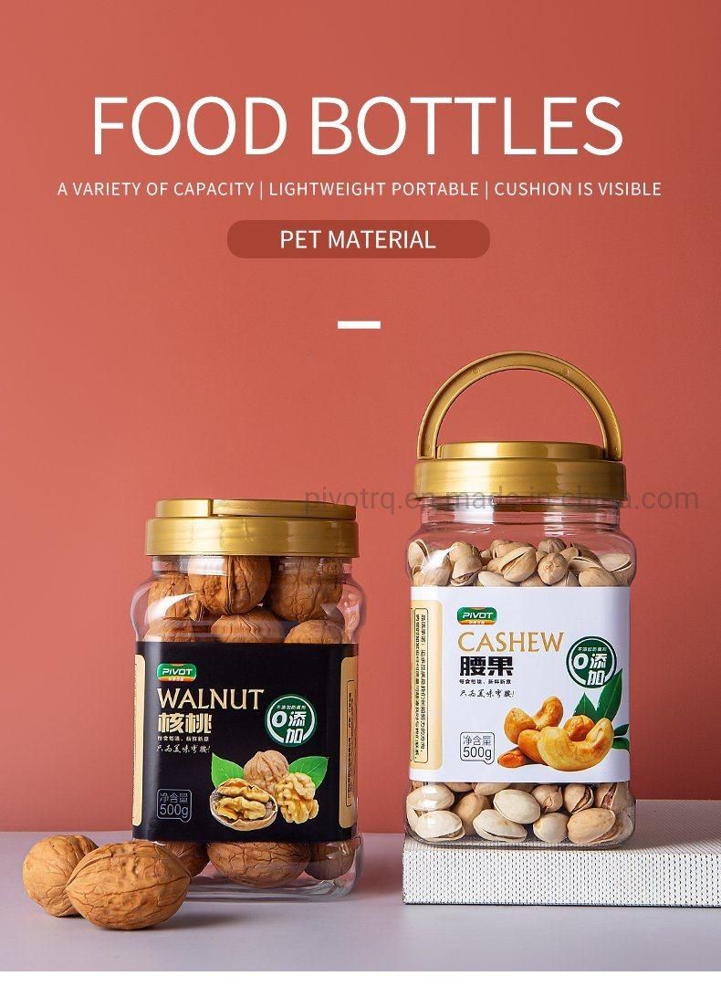 2800ml Big Size Food Pet Plastic Jar with Hand Lift Cover for Nuts