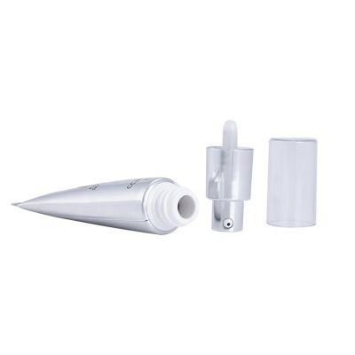 High Quality 30ml Airless Pump Tube Shinny Silver Laminated Tube for Cosmetic Packaging