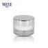 OEM PS 50g Transparent Luxury Cream Jar with Silver Lid