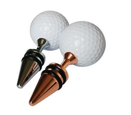 Zinc Alloy Food Grade Golf Ball Wine Bottle Plug