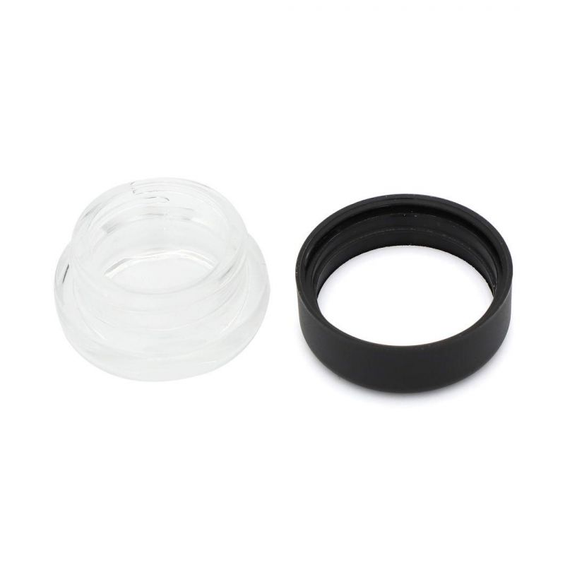 9ml Cosmetic Mini Glass Oil Concentrate Container with Round Child Proof Cap Matte Black Hemp Weed Oil Packaging
