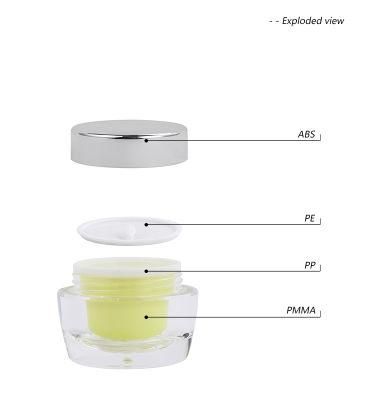15g 30g 50g High End Round Plastic Acrylic Cosmetic Cream Jar