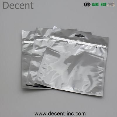 Custom Resealable Foil Smell Proof Small Aluminized Foil Zipper Reclosable Packaging Bag for Food and Snack