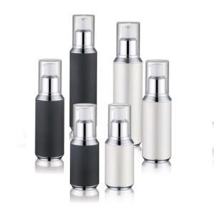 Plastic and Aluminum Clear Airless Bottle for Cosmetic Packaging