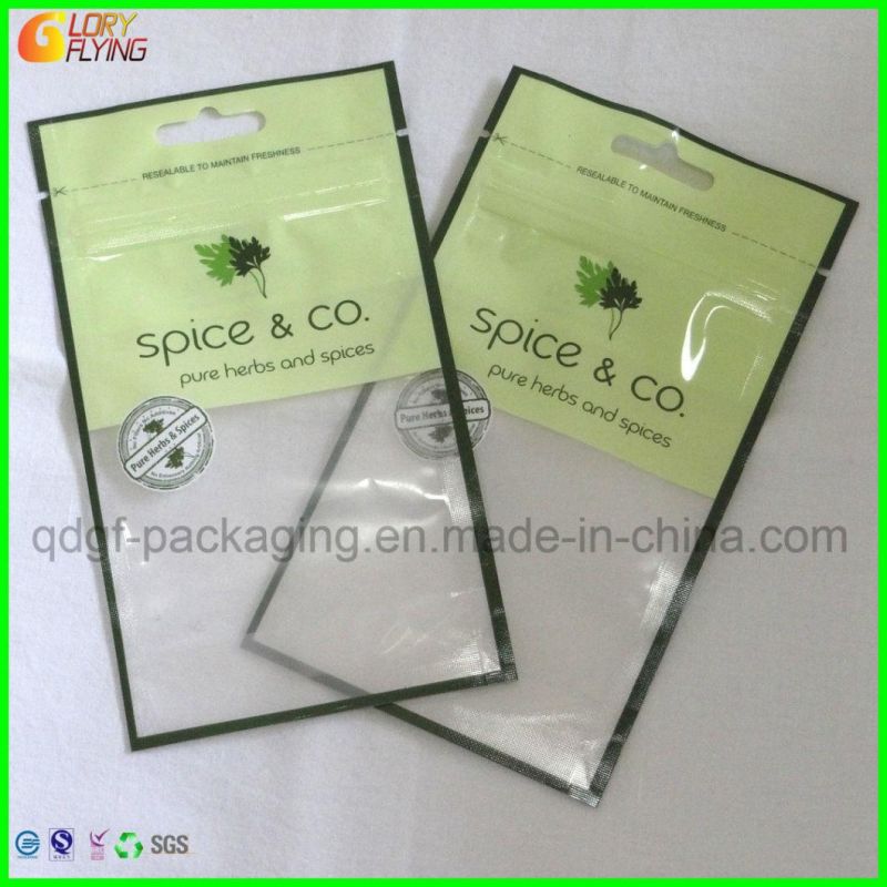 Food Ziplock Bag for Packing Beef Jerky/Plastic Packaging Bag with Clear Window