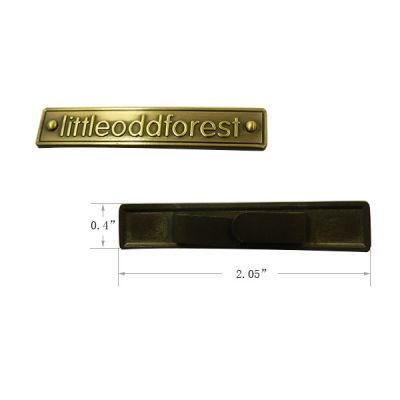 Metal Nameplate with Brushed Anti Bronze