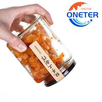 100ml 180ml 280ml Unique Spice Bottle Storage Hexagonal Honey Jam Glass Jar Supplier with Lid
