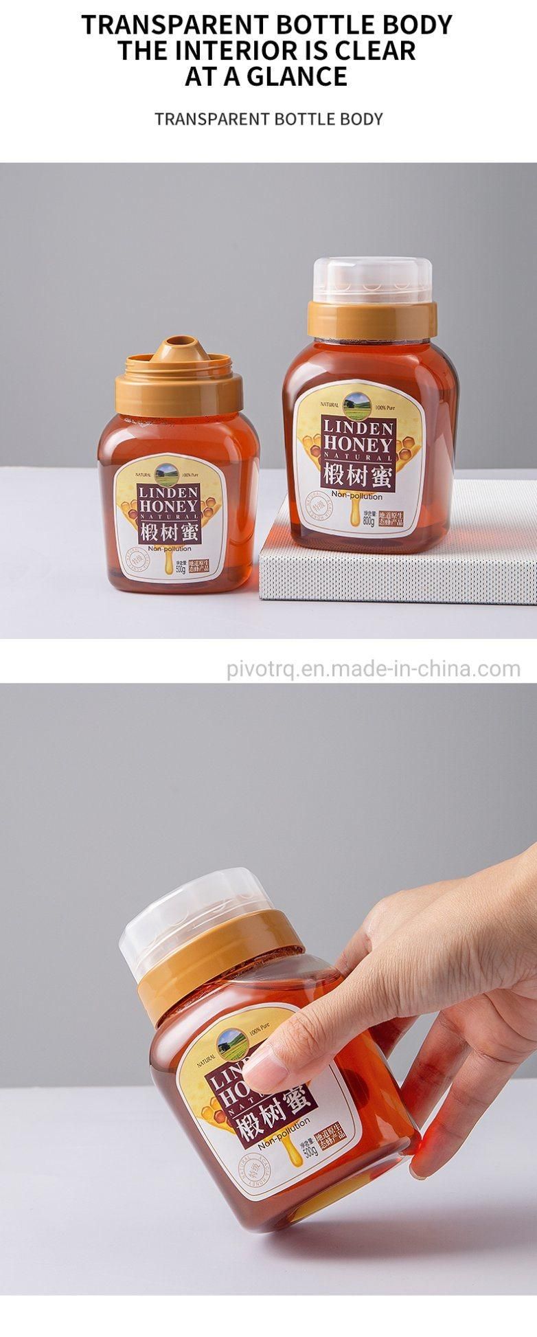 300g Clear Plastic Honey Bottle with PP Cap for Honey Packaging