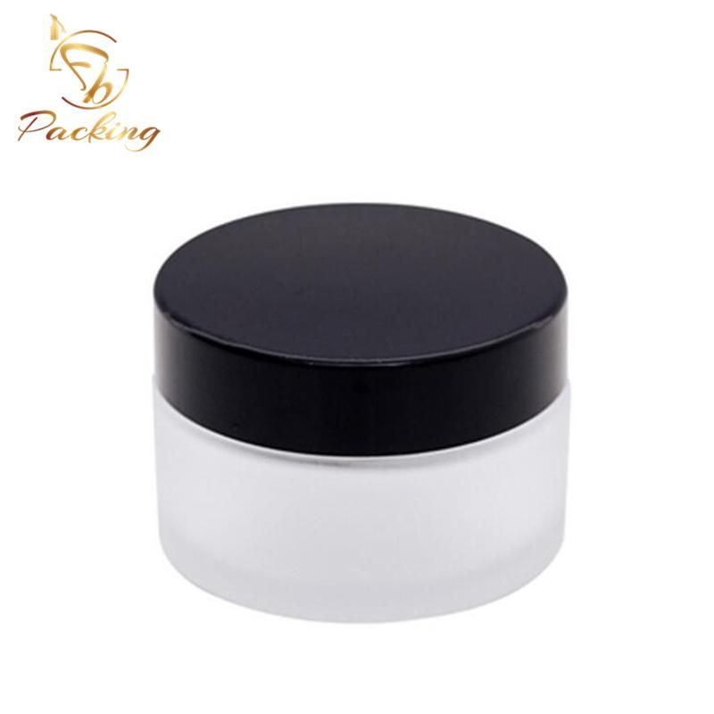 5g 10g 15g 20g 25g 30g 50g 60g 100g Frosted Glass Jar with Various Black Gold Silver Caps for Cosmetic Cream Face Cream Eye Cream etc