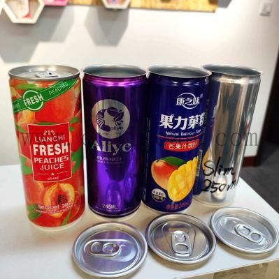 Empty Slim Aluminum 250ml Cans for Wine