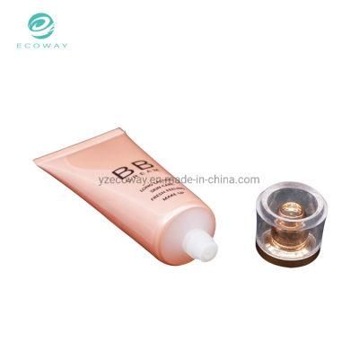 70g Hot Selling Wholesale Acrylic Electroplating Screw Cap Transparent Inner Plug Text Bronzing Silk Screen Cream Cosmetic Tube