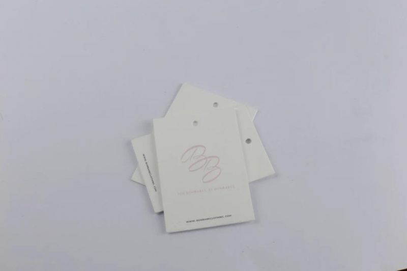 1000GSM 1mm Thick Paper Swing Tag Custom Pink Hangtag