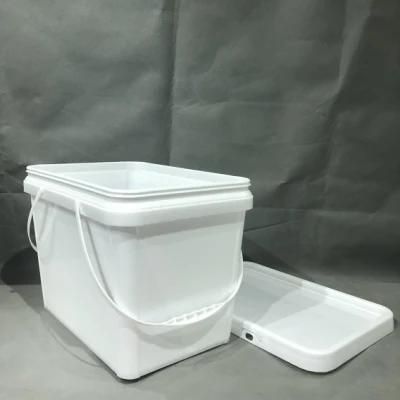 20L Square Customised Plastic Bucket Pail with Heat Transfer Printing