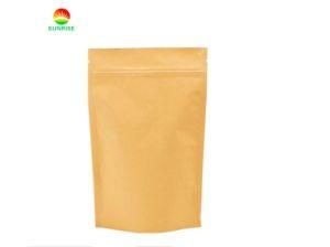 Food Grade Ziplock Reusable Waterproof Craft Pouch Custom Printed Logo Biodegradable Kraft Paper Bag