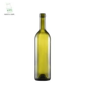 Glass Bottle Manufacturer Wholesale Glass Bottle Wine Cork Dark Green Glass Bottles for Sale