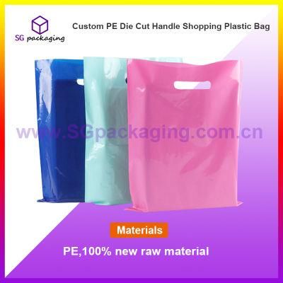Custom PE Die Cut Handle Shopping Plastic Bag