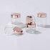 Rose Eye Face Cream Glass Bottle Jar Powder Container Pink Gold Cap Lid Empty for Cosmetic Package Glass Jar
