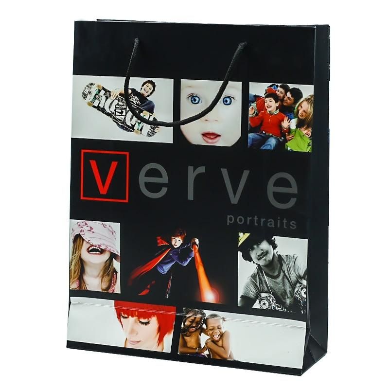 Customized Logo Lovely Coated Ivory Paper Bag for Shopping Gifts
