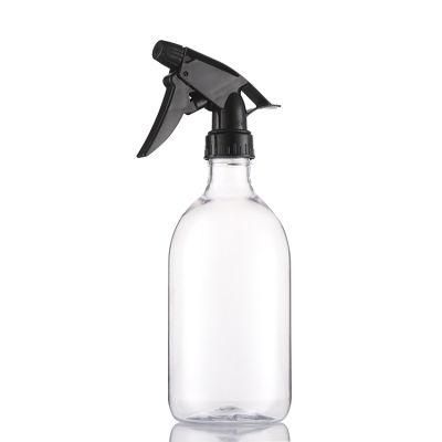 500ml Empty Black Plastic Pet Trigger Spray Bottle for Cleaning