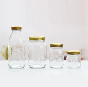 OEM/ODM Available Glass 200ml Screen Candy Jars Glass Jar with Lid