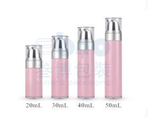 20ml/30ml Plastic Transparent Cap Electroplate Pump Cosmetic Packaging Airless Bottle
