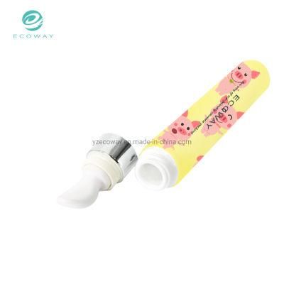 PE 20ml Offset Printing Electroplating Cover Pink Pig Ceramic Head Eye Cream Tube