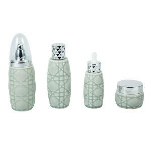 Grey Cracked Glazed Ceramic Bottle Water Milk Set Series