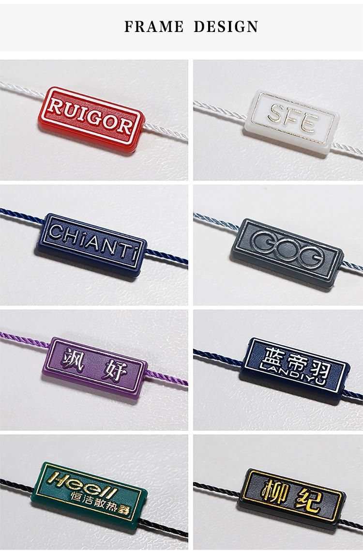 (ST-261)Custom Plastic Tag with Seal Plating for Garment