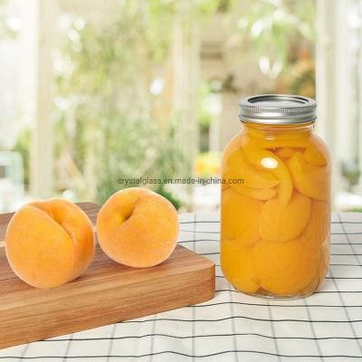 32oz Eco-Friendly Reusable Storage of Dry Foods and Snacks Storage Glass Mason Jar 1000ml