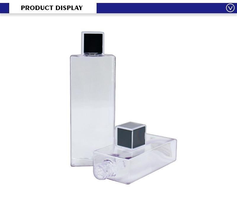 OEM 200ml 300ml Rectangle PETG Clear Custom Square Shampoo Bottles