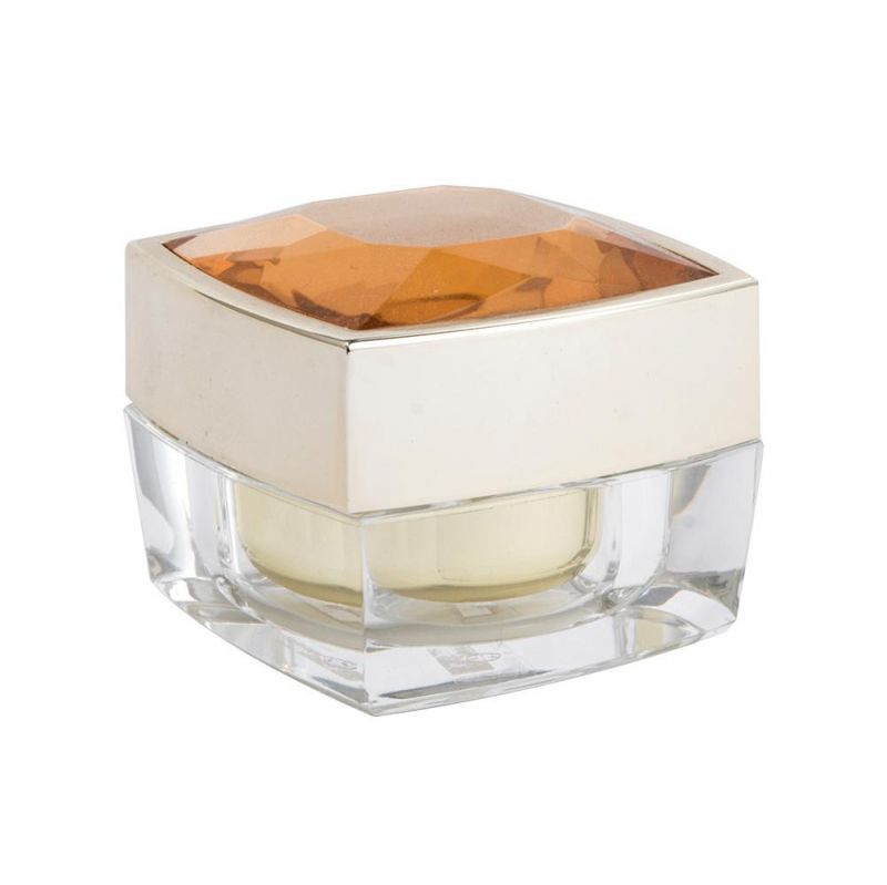 15ml 30ml 50ml Square Gold Acrylic Rhinestone Cream Jar Skin Care Packaging