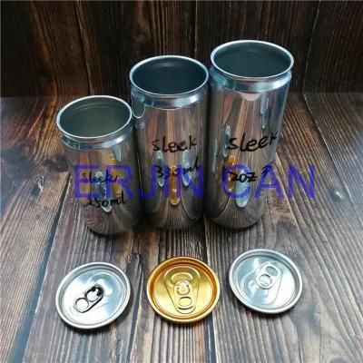 Brite Blank Silver Sleek Slick Fit Stubby Aluminum Can 250ml 8.3oz 8.4oz Ounce Can Manufacturer