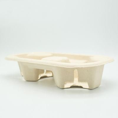 Molded Pulp Take-out 2-Cell Cup Carrier