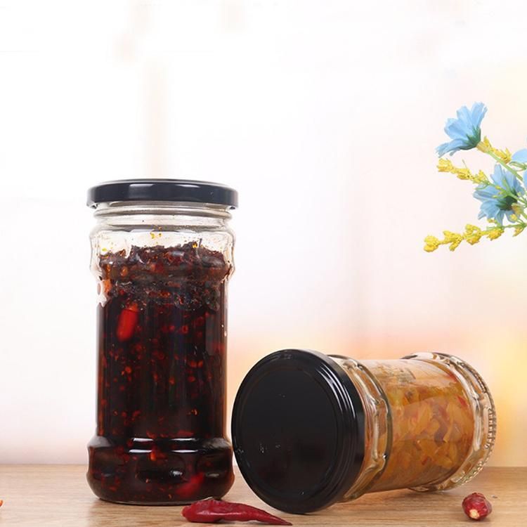 212ml Glass Jar Food Glass Jar Container for Packaging Honey Jelly with Metal Lid
