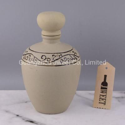 Customize Ceramic Tequila Vodka Bottle 500ml