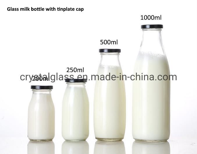 Wholesale 500ml 300ml 250ml Glass Cold Coffee Bottles for Chocolate Milk 32oz