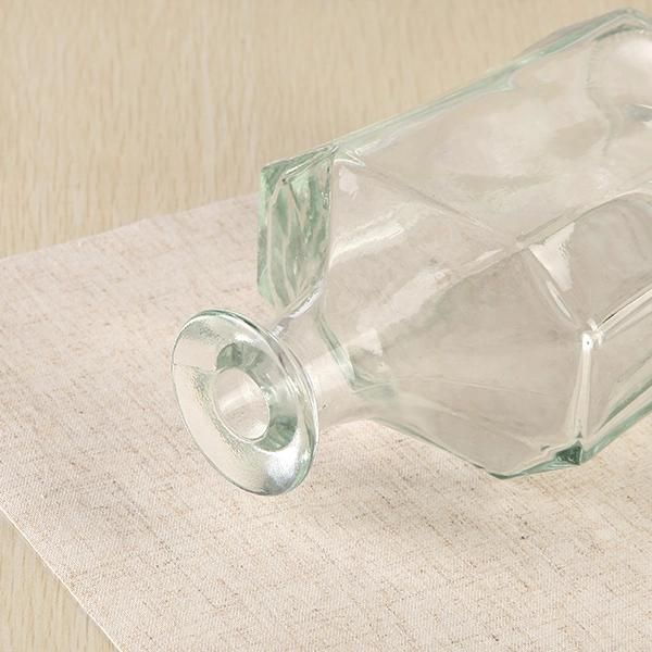 26oz Cheap Customized Hexagon Glass Bottle Cutter with Cork