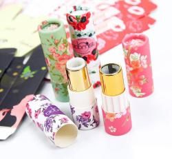 OEM Full Color Printed Hard Cardboard Packaging Gold Lipstick Container From China