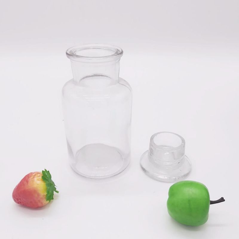 Amber Glass Bottle for Pills Liquid Medicine Syrup Bottle Glass Medical Reagent Pill Bottle with Sealed Lid