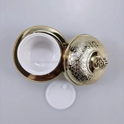 30g 50g Luxury Crown Lids Gold Acrylic Cream Jar Acrylic Cosmetic Cream Container