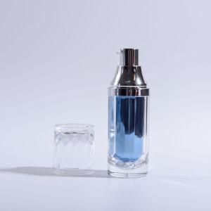 15ml Plastic Cylinder Acrylic Lotion Pump Bottles