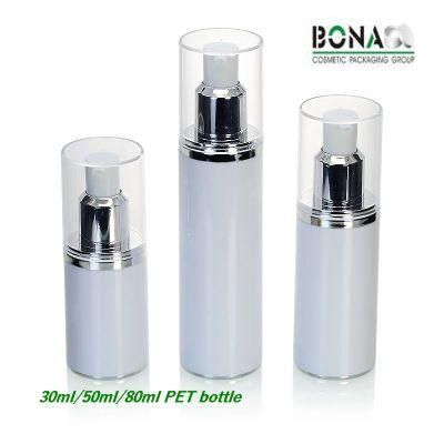 30ml 50ml 80ml Pet Airless Bottle for Cosmetic Packaging